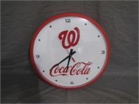 Washington Nationals Coca-Cola Wall Clock