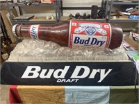 Advertising Bud, dry draft pool light works