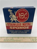 Vintage NOS ABC, stainless metal sponges