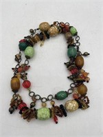Vintage chunky bead, necklace, mid century
