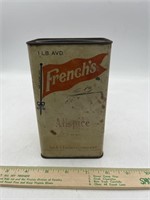 Vintage French's Allspice Seasoning Spice Tin