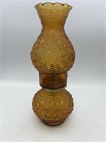 Vintage Dorsett P&A Amber  Glass Oil Lamp