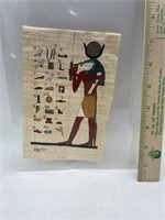 Hand Painted Signed Egyptian Papyrus