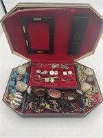 Vintage Costume Jewelry and box