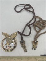 Fraternal, order of eagles, bolos and plaque