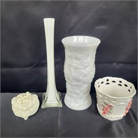 Bloom Rite Planter & Porcelain Heart Trinket $35