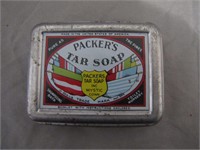 Vintage Packer's Tar Soap Empty Tin Box