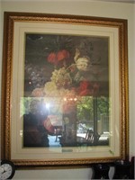 Framed Flowers and Fruit print