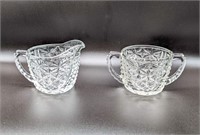 Stars & Bars Cream & Sugar Set by Anchor Hocking