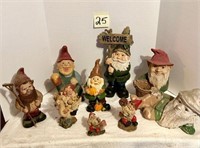 Gnome Lot with Welcome Sign
