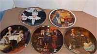 5 Norman Rockwell Collectible Plates
