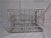 Vintage Metal Wire Milk Crate