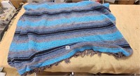 Handwoven Southwest Mexi-Blanket blue