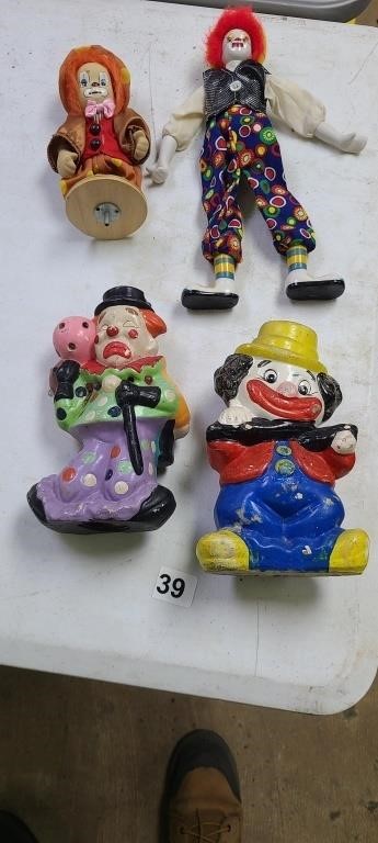 Porcelain Clowns Lot