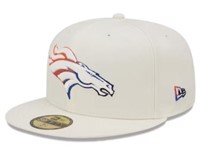 New Era Men's Cream Denver Broncos Fitted Hat
