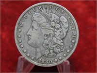 1880O Morgan Silver $1 Dollar US coin.