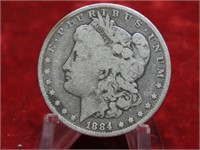 1884O Morgan Silver $1 Dollar US coin.