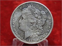 1889 Morgan Silver $1 Dollar US coin.