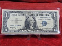 1957-B Star Note Silver Certificate $1 US