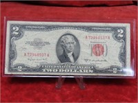 1953B $2 Red Seal US Banknote