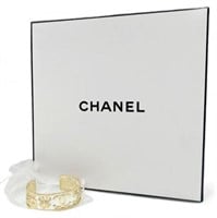 Signed Chanel No 5 Cuff Bracelet w/ Chanel Box.