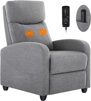 Massage Recliner Chair  Lumbar Support (Grey)