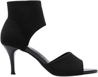 NEWBELLA Retro Peep Toe Stiletto Sandals 8.5 Black