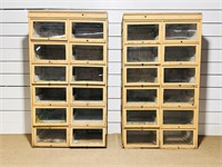 Two-Piece Painted Haberdashery Cabinet