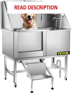 VEVOR 50 Dog Grooming Tub  Stainless Steel