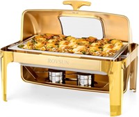 ROVSUN 9QT Roll Top Chafing Dish Set  Gold 1