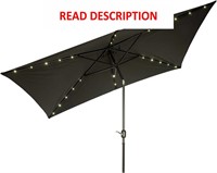 LED Patio Umbrella - 10' x 6.5' - Black