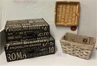 Decorative Suitcases and Baskets