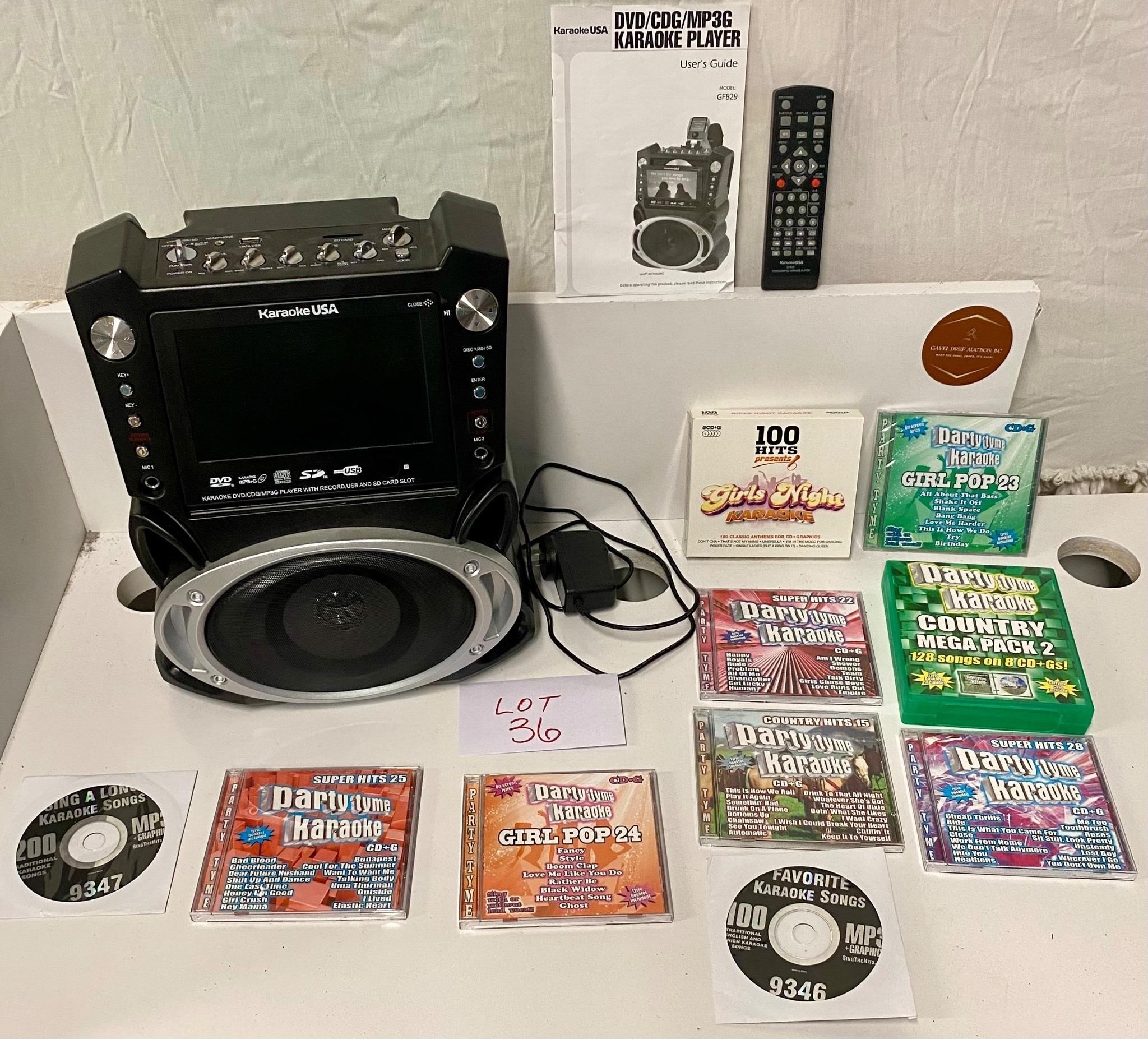 Karaoke USA machine and CD's (No Microphone)