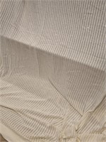 Cream-Colored Knit Blanket is 114 x 98in
