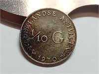 OF) 1970 Netherlands silver 1/10 Gulden