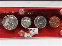 OF) 1958 silver proof coins, no half dollar