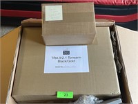 NIB TRANSROTOR TRA 9/2.1 BLACK/GOLD TONEARM AND >>