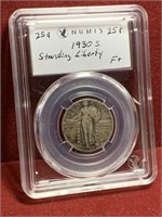 1930-S US SILVER STANDING LIBERTY QUARTER F