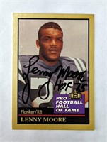 Lenny Moore HOF 75 Signed Auto Football Card