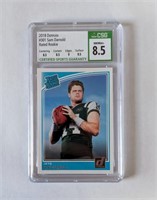 2018 Sam Darnold Donruss Rated Rookie Graded Card