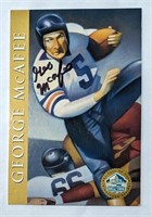 George McAfee HOF 61 Signed Auto Canton Card