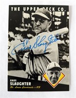 Enos Slaughter Signed Auto Upper Deck 1994 Card
