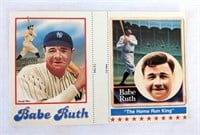 1983 Fleetwood Babe Ruth 2 Card Tear Away