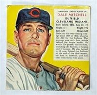 1953 Red Man Dale Mitchell Square Card #9