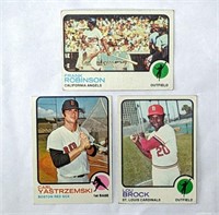 1973 Topps Yaz Frank Robinson Lou Brock Cards