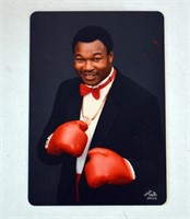 Larry Holmes Signed Wallet Size Portrait in Tux