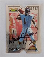 1995 Classic Warren Moon Signed Auto Die Cut Card