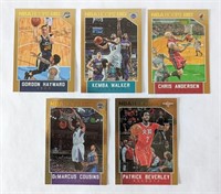5 Gold NBA Hoops Cards Cousins Kemba Walker etc