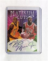 Kobe Bryant & Michael Jordan Facsimile Auto Card