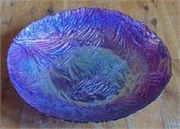 Reuben Style Watercolor Art Glass Bowl 16"R